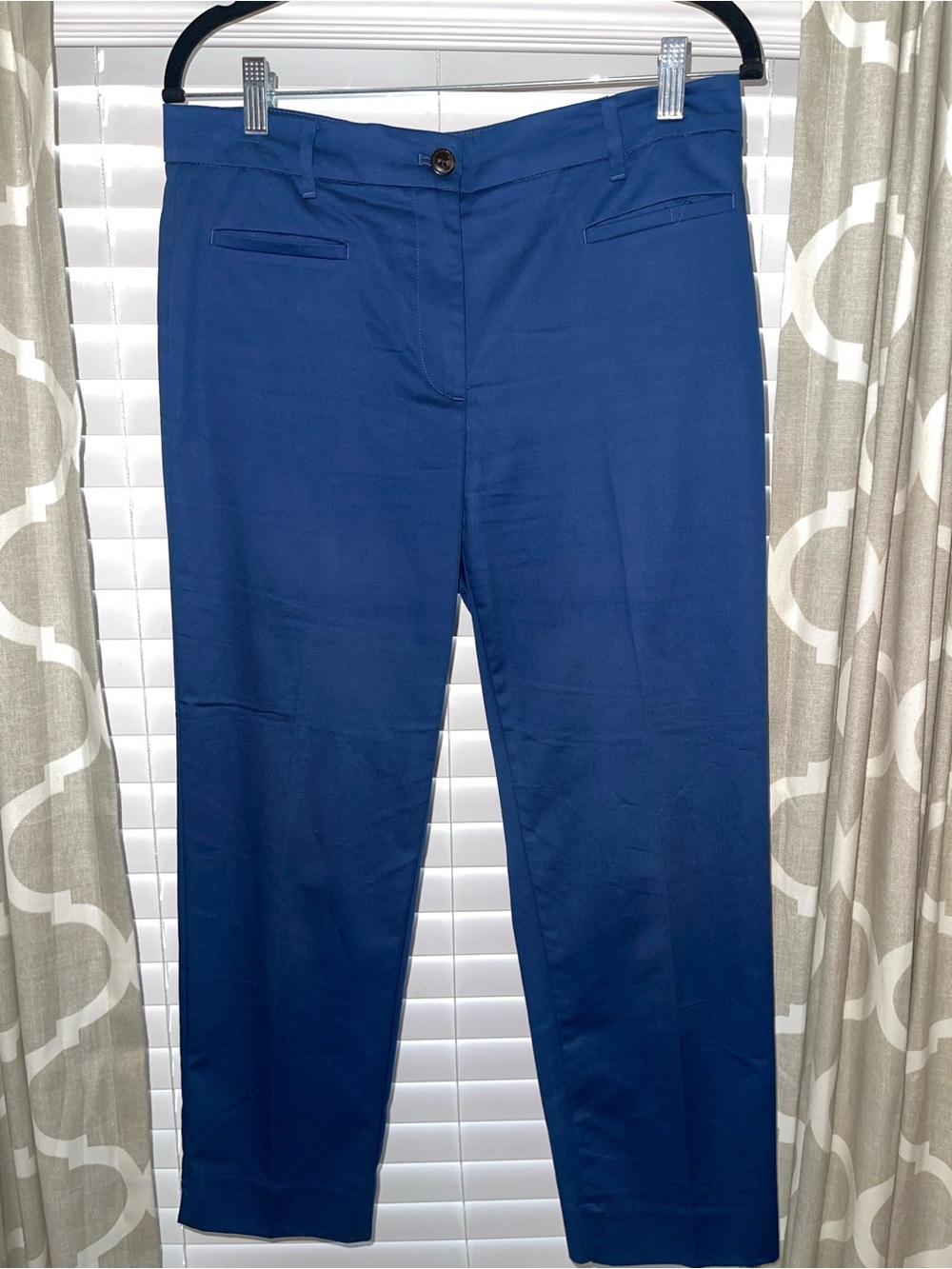 Ann Taylor Royal Blue Straight-Leg Trousers